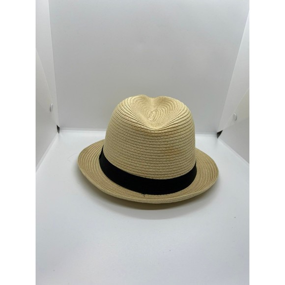 Classic Tan Fedora Hat with Black Band - Picture 4 of 7